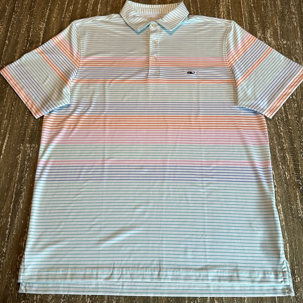 Vineyard Vines OTG On The Go Sankaty Performance Golf Polo Shirt Men’s Size M